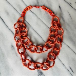 Zara Rope Chain Necklace in Orange